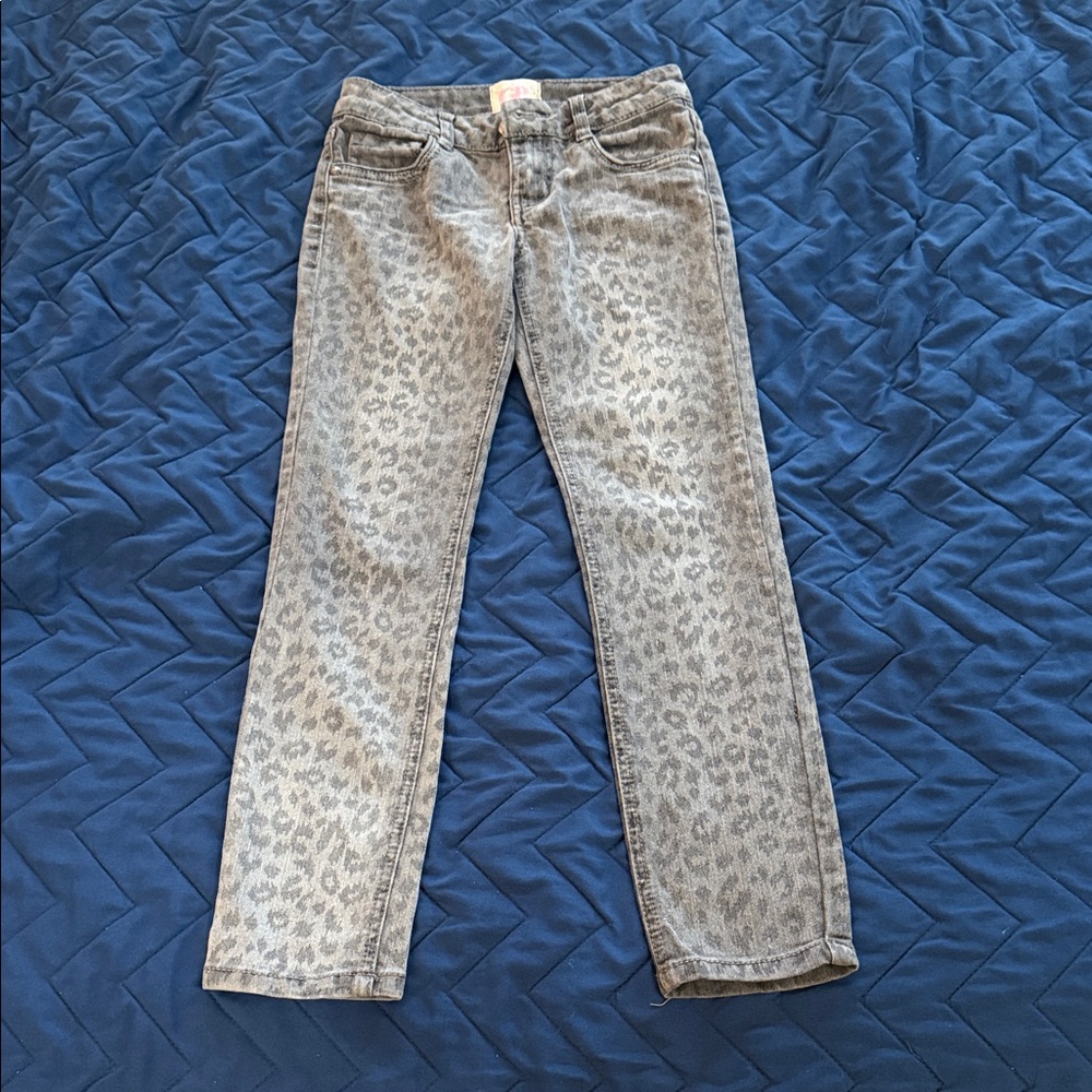 Gianni Bini Leopard Print Gray Jeans